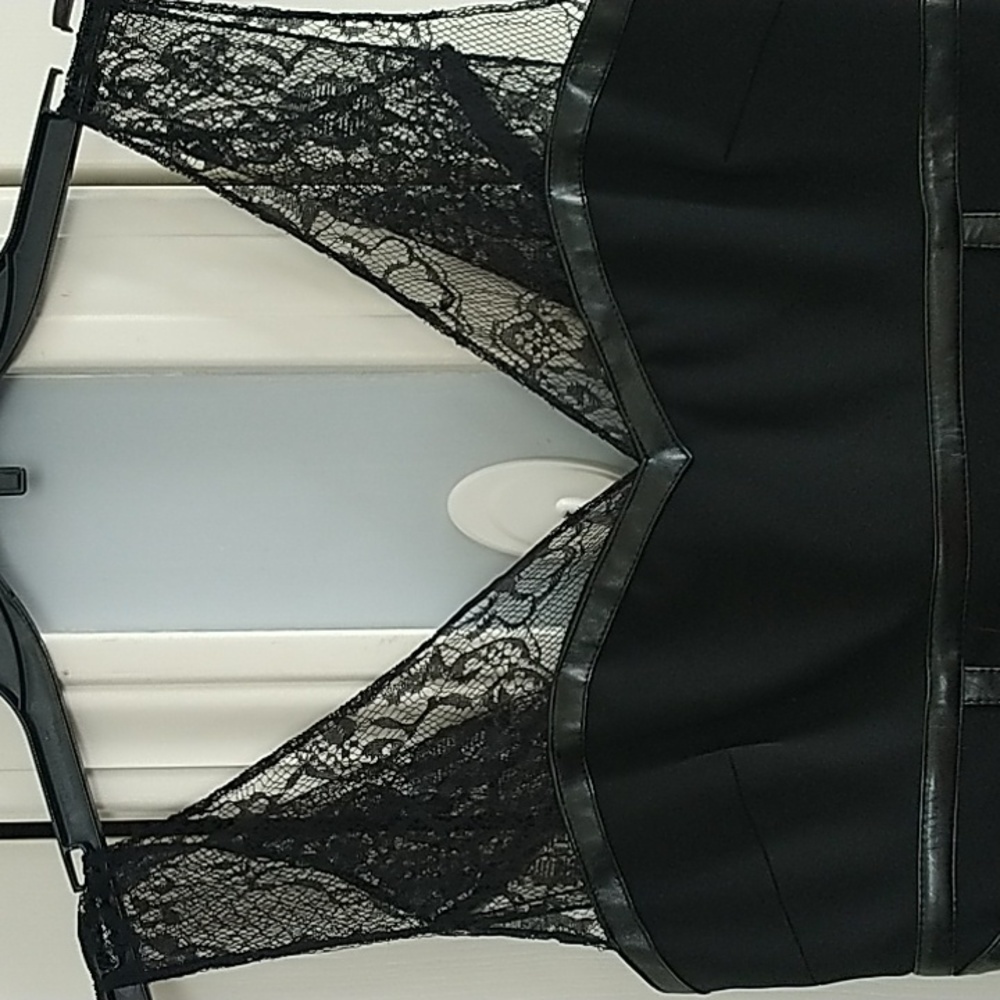 NORDSTROM Hailey Adrianna Papell Black Lace Cut Out Dress 4 - Picture 8 of 15